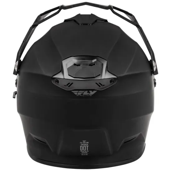 Ендуро каска FLY RACING Trekker Solid-Matte Black 2025 – Матово черна каска с визьор и слънчеви очила