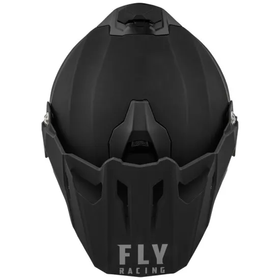 Ендуро каска FLY RACING Trekker Solid-Matte Black 2025 – Матово черна каска с визьор и слънчеви очила