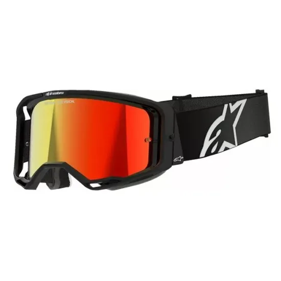 Мотокрос очила ALPINESTARS VISION 8 CORP BLK MIRROR-RED – Широко зрително поле и защита с антизамъгляваща плака
