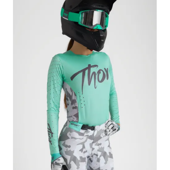 Дамско джърси THOR SPORTMODE SHADOW TEAL – Леко и дишащо мотокрос облекло