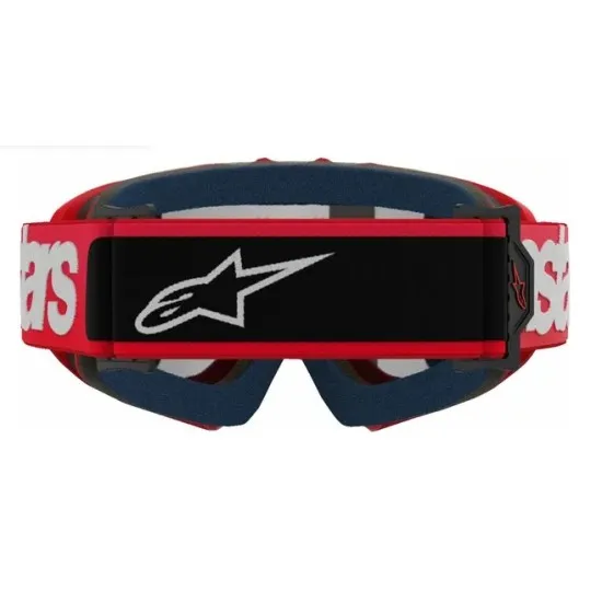 Детски мотокрос очила Alpinestars Vision Blaze Red Mirror-Silver – антифог очила със сребриста плака и RAM-Air вентилация