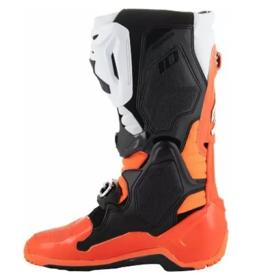 ALPINESTARS TECH 10 ENDURO ORANGE FLUO/BLACK/WHITE – стилни мотокрос ботуши с иновативна защита