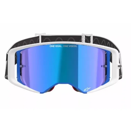 Мотокрос очила ALPINESTARS SUPERTECH CORP BLUE/OR MIRROR-BLUE – Защита и яснота на зрението с ABS-V плака