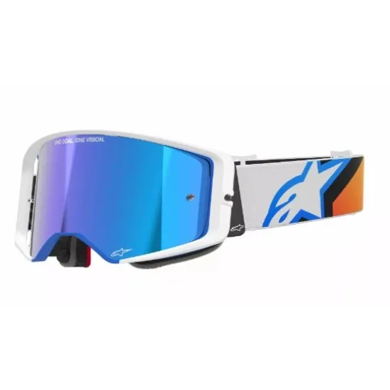 Мотокрос очила ALPINESTARS SUPERTECH CORP BLUE/OR MIRROR-BLUE – Защита и яснота на зрението с ABS-V плака