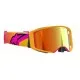Мотокрос очила Alpinestars Supertech Corp Yellow/Pink Mirror-Red – антифог очила с огледална червена плака и UV защита