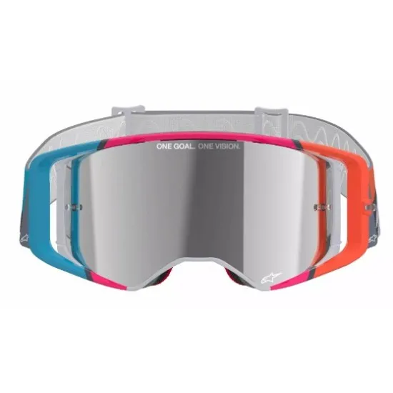 Мотокрос очила ALPINESTARS SUPERTECH STREAM GRAY/MULTI MIRROR-SILVER – Защита и комфорт с ABS-V плака