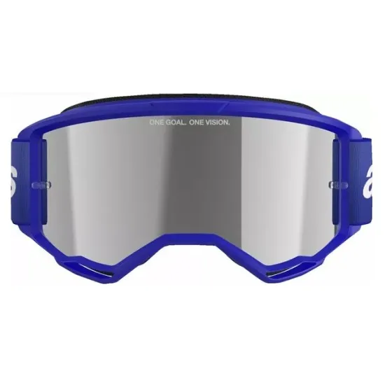 Мотокрос очила ALPINESTARS VISION 3 WORDMARK BL MIRROR-SIL – Широко зрително поле и защита от замъгляване