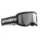 ALPINESTARS VISION 3 WORDMARK – Очилата с 100% UVA защита и комфортна лицева пяна Мотокрос очила ALPINESTARS VISION 3 WORDMARK BLK MIRROR-SIL – Яснота на зрението с антизамъгляваща плака