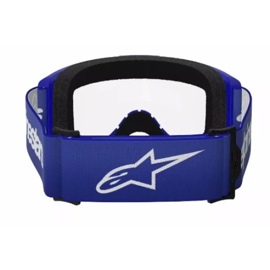 Мотокрос очила ALPINESTARS VISION 3 WORDMARK BLUE CLEAR – Яснота и защита с антизамъгляваща плака