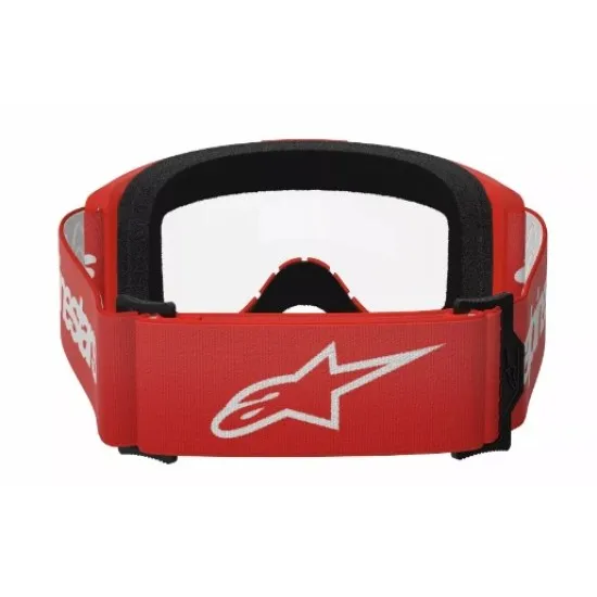 Мотокрос очила ALPINESTARS VISION 3 WORDMARK RED CLEAR – Комфорт и защита с антизамъгляваща плака