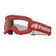 Мотокрос очила ALPINESTARS VISION 3 WORDMARK RED CLEAR – Комфорт и защита с антизамъгляваща плака