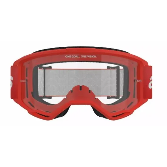 Мотокрос очила ALPINESTARS VISION 3 WORDMARK RED CLEAR – Комфорт и защита с антизамъгляваща плака
