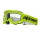Мотокрос очила ALPINESTARS VISION 3 WORDMARK YLW CLEAR – Широко зрително поле и защита от замъгляване