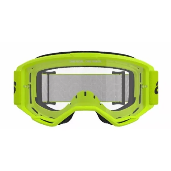 Мотокрос очила ALPINESTARS VISION 3 WORDMARK YLW CLEAR – Широко зрително поле и защита от замъгляване