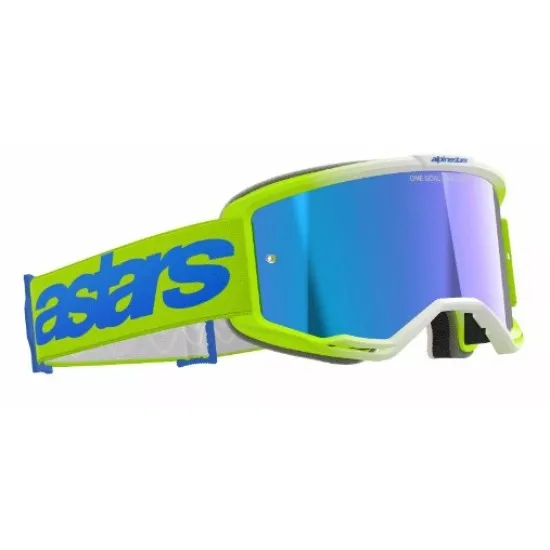 Мотокрос очила ALPINESTARS VISION 5 BLAZE YLW/BL MIRROR-BLUE – Широко зрително поле и защита от замъгляване