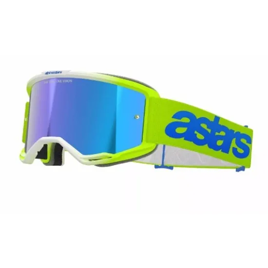 Мотокрос очила ALPINESTARS VISION 5 BLAZE YLW/BL MIRROR-BLUE – Широко зрително поле и защита от замъгляване