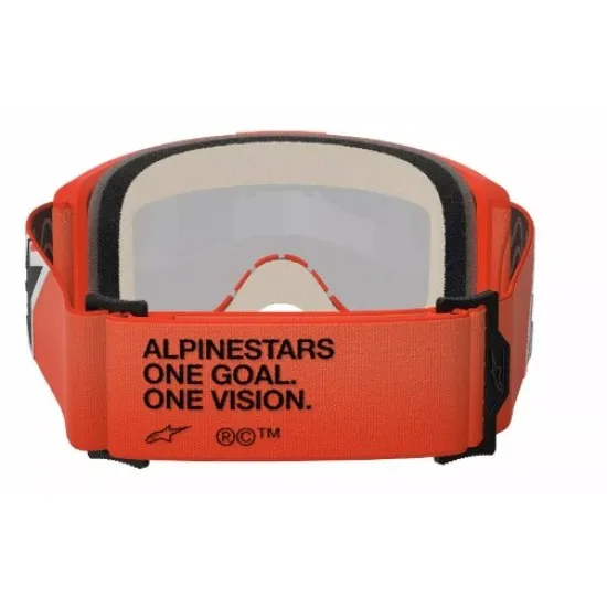 Мотокрос очила ALPINESTARS VISION 5 CORP ORANGE MIRROR-RED – Широко зрително поле и защита от замъгляване