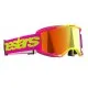 Мотокрос очила ALPINESTARS VISION 5 WORDMARK PNK/YLW MIRROR-RED – Широко зрително поле и защита от замъгляване