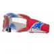 Мотокрос очила Alpinestars Vision 5 Corp Red/White/Blue Clear – с антипотна плака и RAM-AIR система