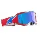 Мотокрос очила Alpinestars Vision 5 Corp Red/White/Blue Mirror-Blue – с огледална синя плака и RAM-AIR система