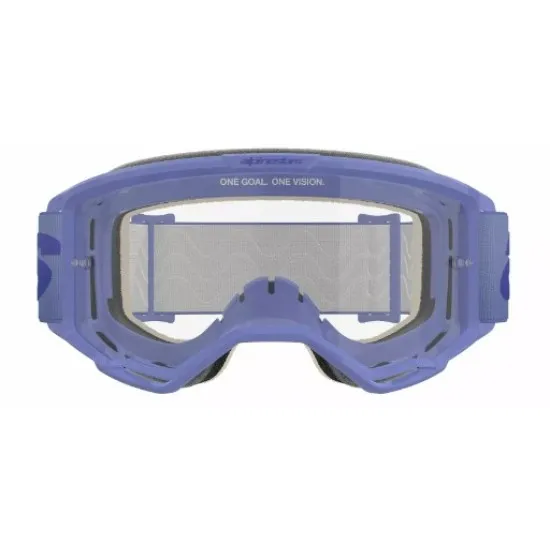 Мотокрос очила ALPINESTARS VISION 5 WORDMARK PURPLE CLEAR – Поликарбонатна плака и вентилационна пяна