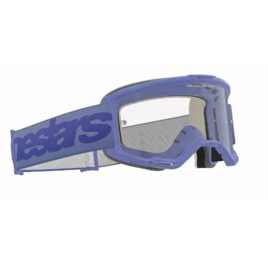 Мотокрос очила ALPINESTARS VISION 5 WORDMARK PURPLE CLEAR – Поликарбонатна плака и вентилационна пяна
