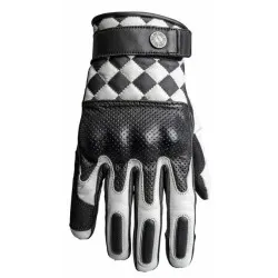 Кожени ръкавици JOHN DOE TRACKER RACE LEATHER WHITE/BLACK