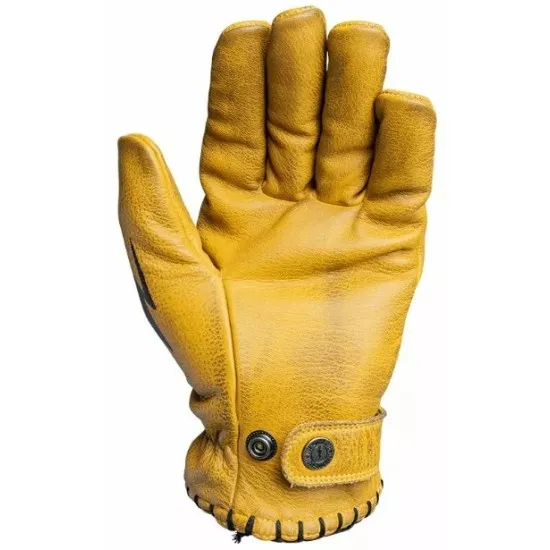 Кожени ръкавици John Doe Coyote Leather Yellow/Black – ръчно изработени мото ръкавици от естествена кожа
