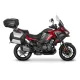 Kawasaki Versys 1000 в червено и черно с монтирани черни SHAD куфари - странични и заден куфар със система 3P