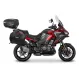 Kawasaki Versys 1000 в червено и черно с монтирани черни SHAD куфари - странични и заден куфар със система 3P