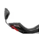 Черна пасажерска облегалка SHAD монтирана на Ducati Diavel 1262 с черна тапицерия и метална стойка