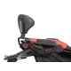 Червен Honda X-ADV 750 с монтирана черна облегалка SHAD и метална рамка за пътника