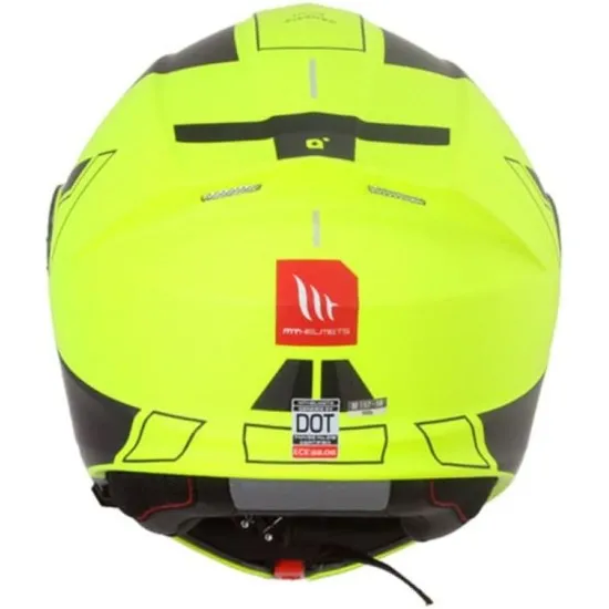 Отваряема каска MT GENESIS TALO C3 Gloss Yellow Fluo с HIRP черупка и вграден слънчев визьор