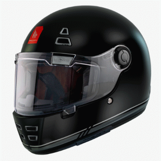 Каска MT JARAMA SV B2 Solid Matt Black с HIRP черупка и вграден слънчев сенник