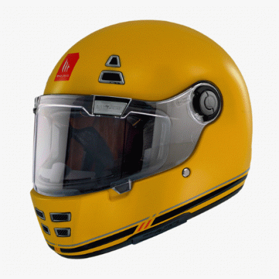 Каска MT JARAMA SV C3 Solid Matt Yellow с HIRP черупка и вграден слънчев сенник