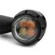 Черни LED мото мигачи BARRACUDA с алуминиев корпус, янтарни и бели светодиоди, сферичен дизайн и резбово свързване