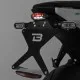 Черна задна светлина Barracuda Mini Tiger LED с опушен корпус, червени LED диоди и интегрирано осветление за регистрационен номер