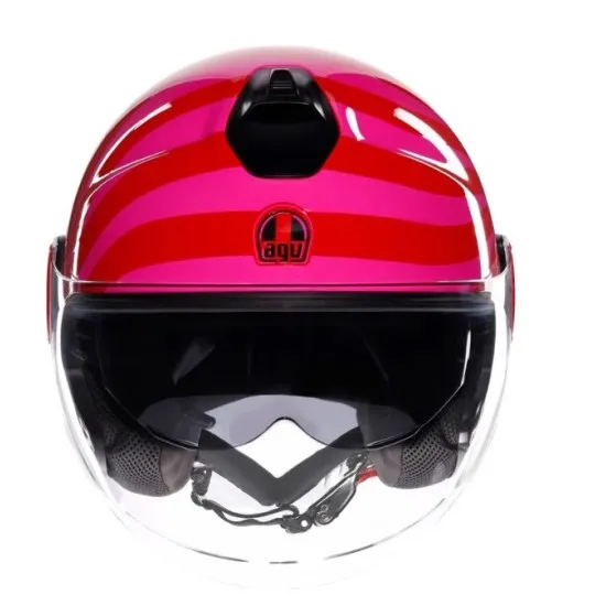 Каска AGV ETERES TROPEA RED/PINK - отворена каска за градско каране