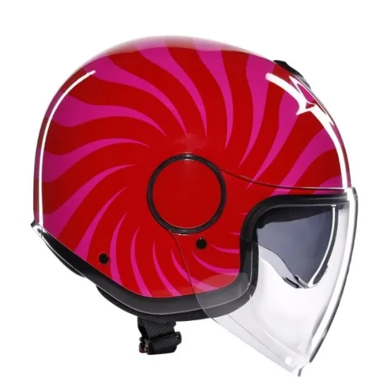 Каска AGV ETERES TROPEA RED/PINK - отворена каска за градско каране