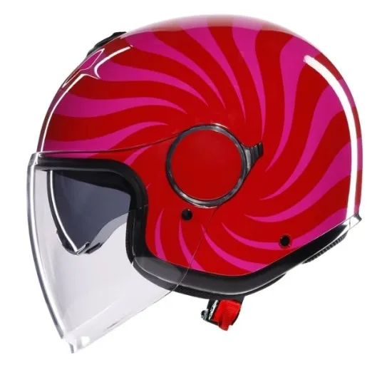 Каска AGV ETERES TROPEA RED/PINK - отворена каска за градско каране