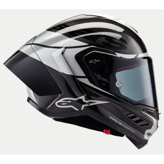 Каска ALPINESTARS Supertech R10 Element Black/Carb/Silver – карбонова FIM каска с два визьора