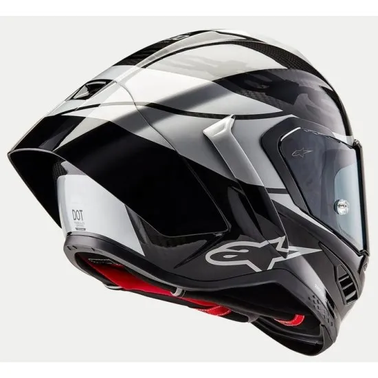 Каска ALPINESTARS Supertech R10 Element Black/Carb/Silver – карбонова FIM каска с два визьора