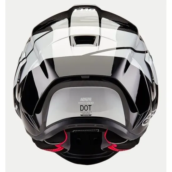 Каска ALPINESTARS Supertech R10 Element Black/Carb/Silver – карбонова FIM каска с два визьора