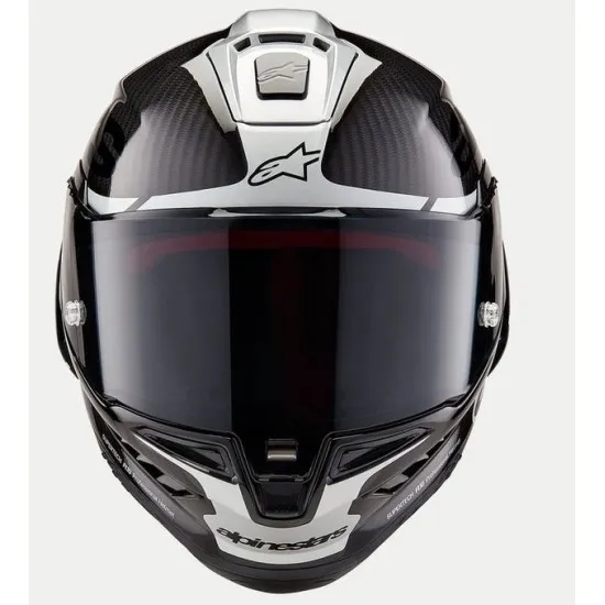 Каска ALPINESTARS Supertech R10 Element Black/Carb/Silver – карбонова FIM каска с два визьора