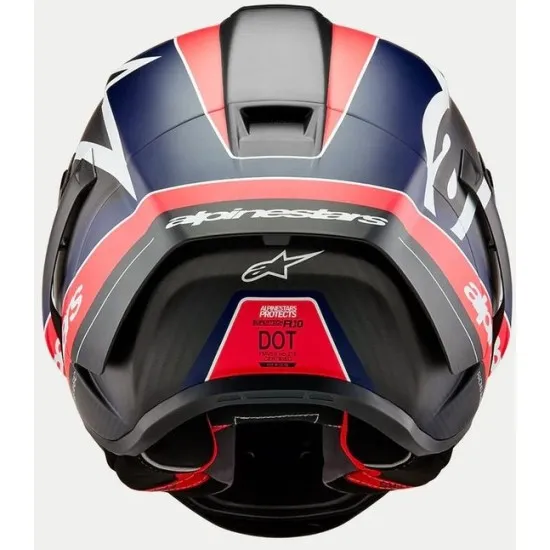 Каска ALPINESTARS Supertech R10 Team Black/Carb/Blue/White – карбонова FIM каска с два визьора