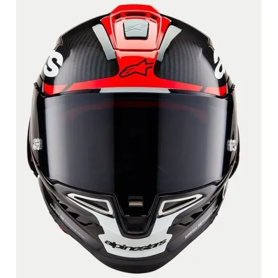ALPINESTARS Supertech R10 Team Black/Carb/Fluo Red/White каска
