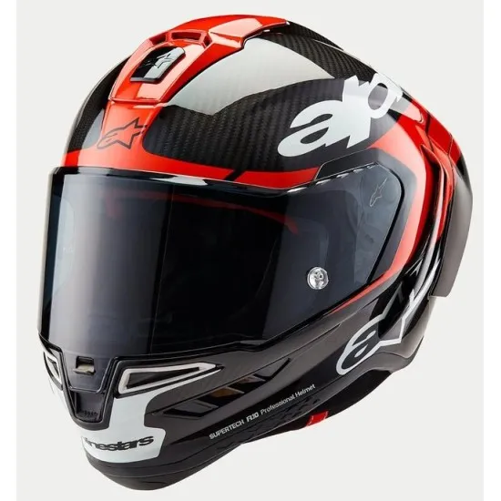 ALPINESTARS Supertech R10 Team Black/Carb/Fluo Red/White каска