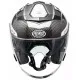 Скутер каска Premier JT5 Carbon MA 8 BLACK/WHITE – карбонова каска с двойни визьори и Bluetooth поддръжка