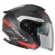 Скутер каска Premier JT5 Carbon MA BLACK/RED – карбонова каска с двоен визьор и вентилация