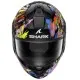 SHARK RIDILL 2 RAGING BEAST Black Violet Yellow – мото каска с интегрирани очила и агресивна графика